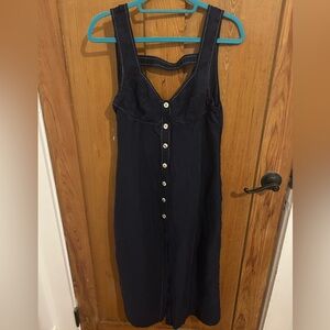 Sancia: The Erika Dress
Navy Button-Down Dress